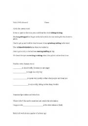 English worksheet: advanced revistion