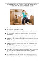 English Worksheet: Moving out of the parental nest