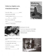 English Worksheet: Wuthering Heights cloze 
