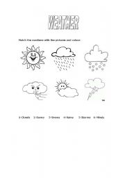 English worksheet: Weather