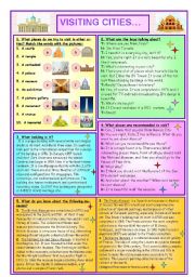 English Worksheet: Visiting Cities...