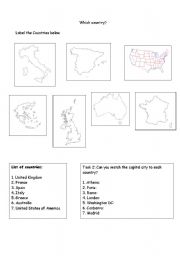 English Worksheet: Which country?