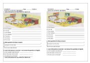 English Worksheet: 6TH GRADE SAYING WHERE THE OBJECTS ARE. PREPOSITIONS ON, UNDER.