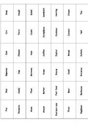English Worksheet: Food