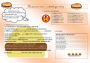 English Worksheet: Hamburgers and passive voice