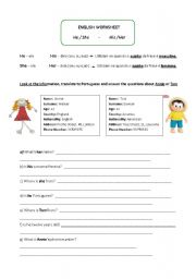 English Worksheet: ENGLISH WORKSHEEt he.she.his.her