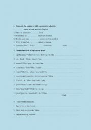 English worksheet: ENGLISH TEST ELEMENTARY LEVEL