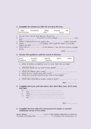 English Worksheet: ENGLISH TEST ELEMENTARY LEVEL 2