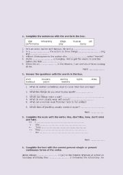 English worksheet: ENGLISH TEST ELEMENTARY LEVEL 2