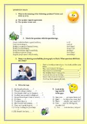 English Worksheet: Question Tags