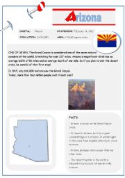 English Worksheet: US STATES - ARIZONA