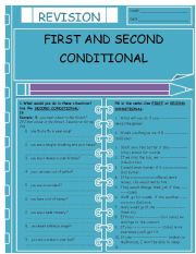 English Worksheet: First and Second Conditional