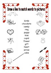 English Worksheet: Matching words to pictures