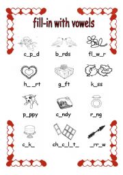 English Worksheet: Valentines vocabulary
