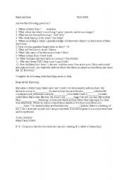 English Worksheet: MARY AND MAX