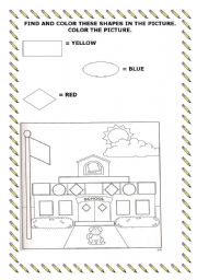 English Worksheet: SHAPES