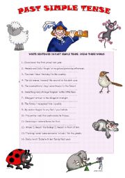 English Worksheet: PAST SIMPLE TENSE