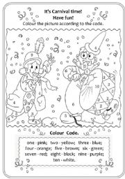 English Worksheet: Its Carnival Time!