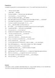 English Worksheet: Business Prepositions