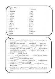 English Worksheet: Singular and Plural and Some and Any
