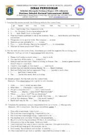 English Worksheet: Present continuous, simple present, comparison and listening