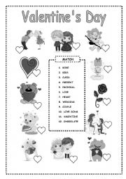 English Worksheet: Valentines Day