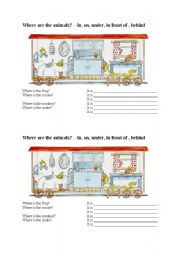 English Worksheet: Prepositions