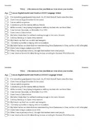 English Worksheet: grammar recognition