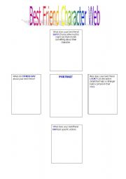 English worksheet: Best friend character web