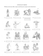 English Worksheet: Professions and occupations