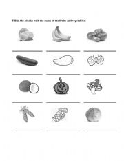 English worksheet: Fruit - Part 1
