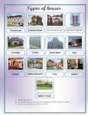 English Worksheet: Types of houses 1