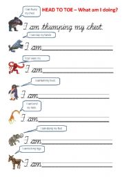 English Worksheet: From head to toe. Grammar.