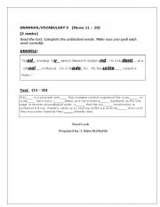 English worksheet: integerated task