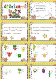 English Worksheet: vegetables