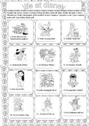 English Worksheet: Life at Disney