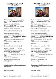 English Worksheet: Just My Imagination - The Cranberries
