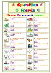 English Worksheet: Question Words 2...