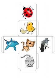 English Worksheet: ANIMALS -- DICE -- 1