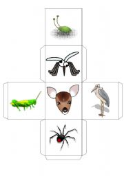 English Worksheet: ANIMALS -- DICE -- 3