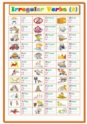 English Worksheet: Irregular Verbs .... Part ( 2  ) From ( d to l )