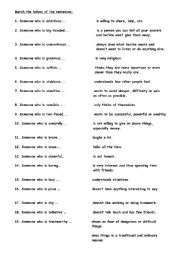 English Worksheet: Personality adjectives