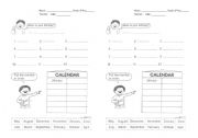 English Worksheet: Months of the Year