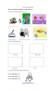 English Worksheet: verbs review