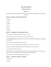 English worksheet: Frankenstein Penguin Readers Ch 6-7 Vocab and Comprehension