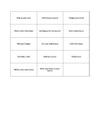 English worksheet: charade on idioms