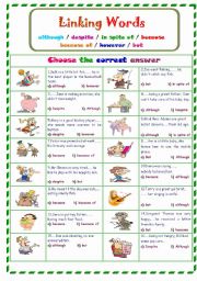 English Worksheet: Linking Words...