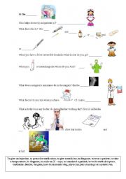 English Worksheet: At the hospital