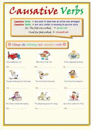 English Worksheet: Causative Verbs..