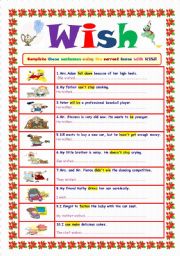 English Worksheet: wish